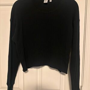 TNA Black Waffle Knit Sweater